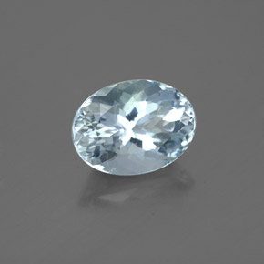 Aguamarina azul natural de 2,01 ct, corte óvalo, VVS-VS
