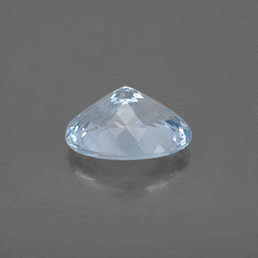 Aguamarina azul natural de 1,74 ct, corte óvalo, VS