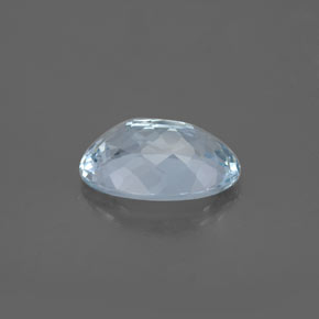 Aguamarina azul natural de 1,67 ct, corte óvalo, VS