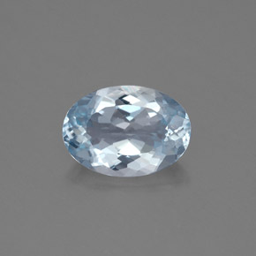 Aguamarina azul natural de 1,32 ct, corte óvalo, SI