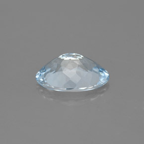 Aguamarina azul natural de 1,16 ct, corte óvalo, VS