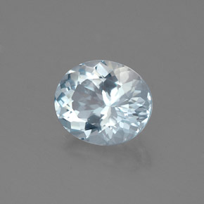 Aguamarina azul natural de 1,74 ct, corte óvalo, VVS-VS