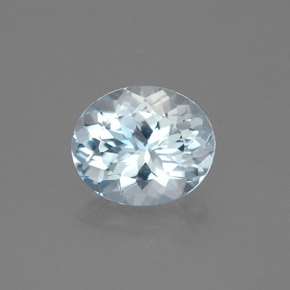 Aguamarina azul natural de 1,74 ct, corte óvalo, VVS-VS