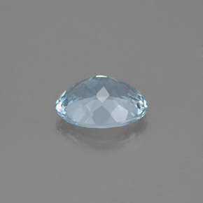 Aguamarina azul natural de 1,18 ct, corte óvalo, VS