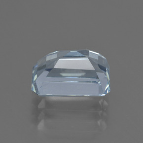 Aguamarina azul natural de 2,47 ct, corte esmeralda, VS-SI