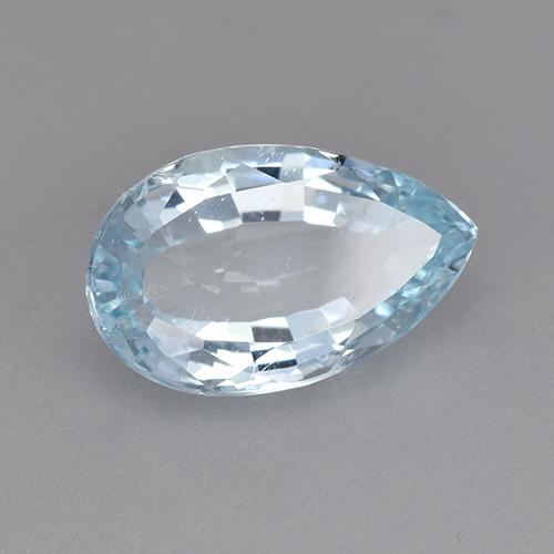 Aguamarina azul natural de 3,62 ct, en forma de pera, SI
