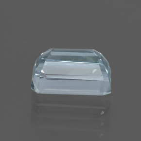 Aguamarina azul natural de 1,92 ct, corte esmeralda, VS