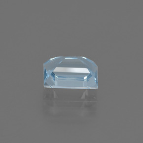 Aguamarina azul natural de 1,34 ct, baguette, VVS