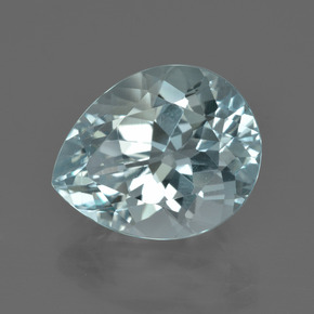 Aguamarina Azul Cielo natural de 7.46 ct, En forma de pera, VVS