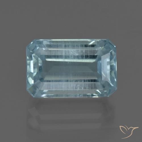 6.01ct Natural Azul claro Aguamarina, corte esmeralda, VS
