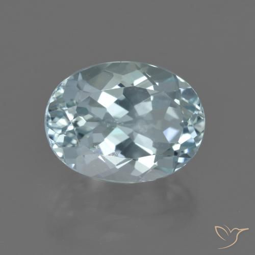 Aguamarina Azul agua claro natural de 5.02 ct, Ovalada, VS
