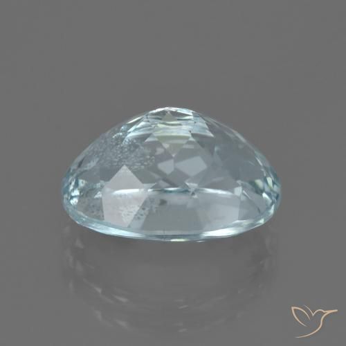 Aguamarina Azul agua claro natural de 5.02 ct, Ovalada, VS