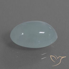 Aguamarina azul natural de 9,63 ct, corte óvalo, translúcido
