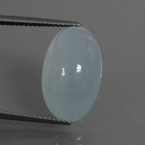 Aguamarina azul natural de 9,92 ct, corte óvalo, translúcido