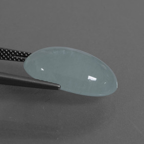 Aguamarina azul natural de 9,92 ct, corte óvalo, translúcido
