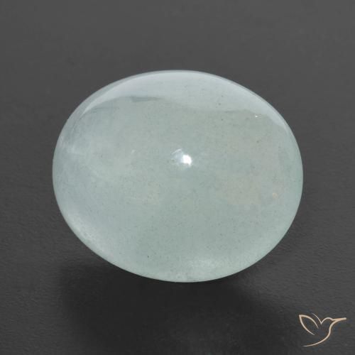 9.16ct Natural Verde pálido Aguamarina, Ovalada, Translúcido
