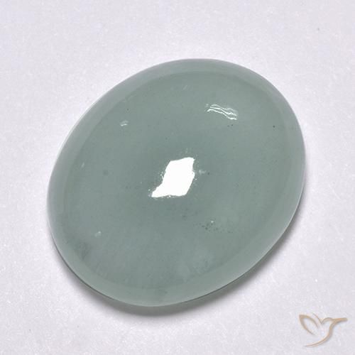 Aguamarina Azul claro natural de 9.60 ct, Ovalada, Translúcido