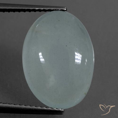 7.05ct Natural Azul claro Aguamarina, Ovalada, Translúcido