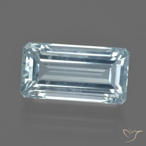 7.65ct Natural Azul claro Aguamarina, corte esmeralda, VS