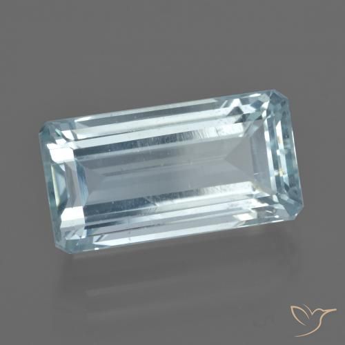 Aguamarina Azul claro natural de 7.65 ct, Corte Octágono / Esmeralda, VS