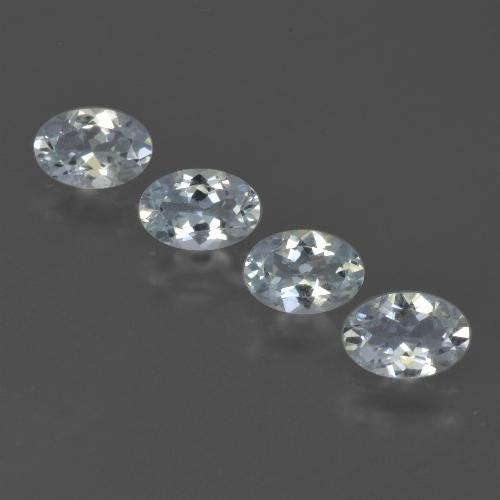 Gemas de aguamarina blanco natural de 1,72 ct, corte óvalo, VVS-VS