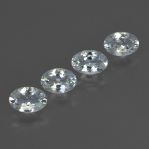 Gemas de aguamarina blanco natural de 1,72 ct, corte óvalo, VVS-VS