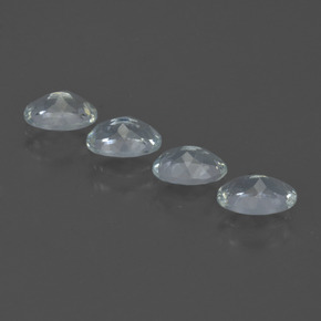 Gemas de aguamarina blanco natural de 1,72 ct, corte óvalo, VVS-VS
