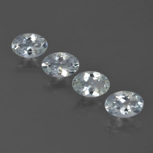 Gemas de aguamarina azul natural de 1,75 ct, corte óvalo, VVS-VS