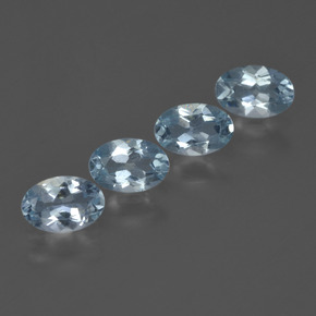 Gemas de Aguamarina Azul Cielo natural de 1.68 ct, Corte Óvalo, VVS-VS
