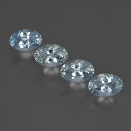 Gemas de aguamarina azul cielo claro natural de 2,04 ct, corte óvalo, VVS-VS