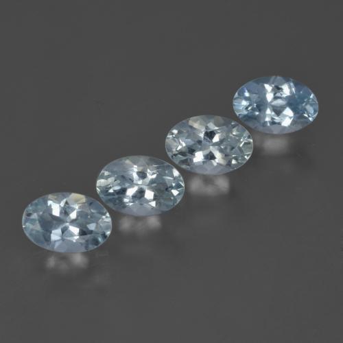 Gemas de aguamarina azul cielo claro natural de 2,04 ct, corte óvalo, VVS-VS