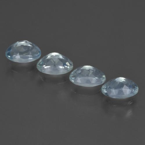 Gemas de aguamarina azul cielo claro natural de 2,04 ct, corte óvalo, VVS-VS