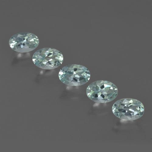 Gemas de aguamarina azul natural de 2,27 ct, corte óvalo, VVS-VS