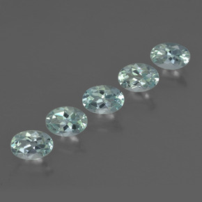 Gemas de aguamarina azul natural de 2,27 ct, corte óvalo, VVS-VS