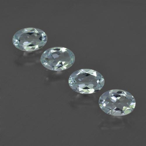 Gemas de aguamarina azul natural de 1,61 ct, corte óvalo, VS