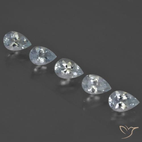 Gemas de Aguamarina Azul claro natural de 1.88 ct, En forma de pera, VVS-VS