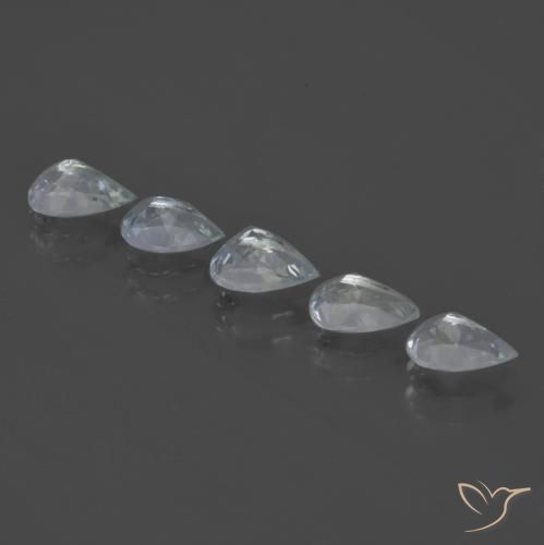 Gemas de Aguamarina Azul claro natural de 1.88 ct, En forma de pera, VVS-VS