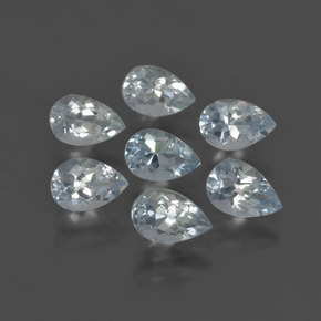 Gemas de Aguamarina Azul claro natural de 3.00 ct, En forma de pera, VVS-VS
