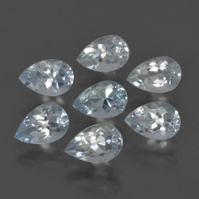 Gemas de Aguamarina Azul claro natural de 3.00 ct, En forma de pera, VVS-VS
