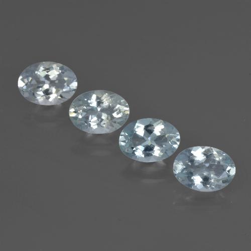 Gemas de aguamarina azul natural de 2,96 ct, corte óvalo, VVS-VS