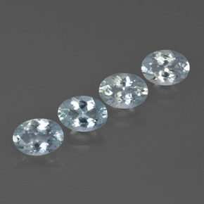 Gemas de aguamarina azul natural de 2,96 ct, corte óvalo, VVS-VS