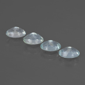 Gemas de aguamarina azul natural de 2,96 ct, corte óvalo, VVS-VS