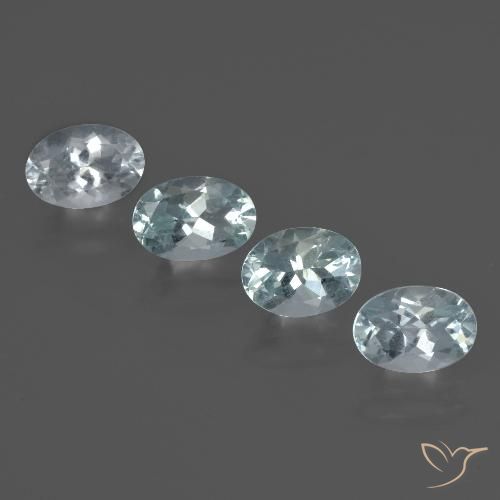 Gemas de aguamarina azul natural de 2,94 ct, corte óvalo, VVS-VS