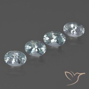 Gemas de aguamarina azul natural de 2,94 ct, corte óvalo, VVS-VS