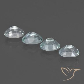 Gemas de aguamarina azul natural de 2,94 ct, corte óvalo, VVS-VS