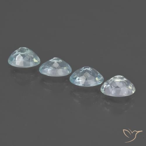 Gemas de aguamarina azul natural de 3,09 ct, corte óvalo, VS