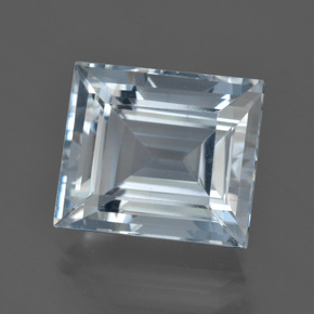 Aguamarina azul natural de 9,72 ct, baguette, VVS-VS