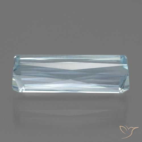 Aguamarina Celeste natural de 15.37 ct, Corte Octágono / Esmeralda, VVS