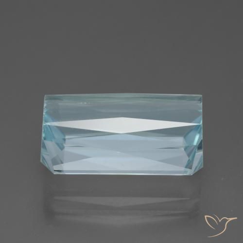Aguamarina Celeste natural de 11.87 ct, Corte Octágono / Esmeralda, VVS