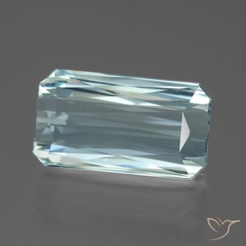 13.81ct Natural Azul agua claro Aguamarina, corte esmeralda, VVS